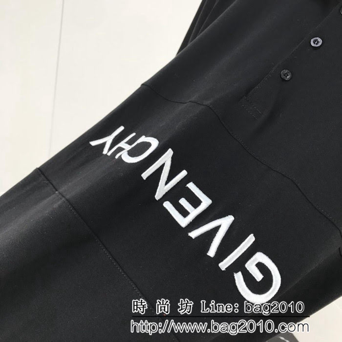 Gvc紀梵希 19ss春夏新款Polo衫 絲光棉短袖 立體字母刺繡 簡約百搭風格 男女同款 ydi1729
